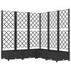 vidaXL Gr&oacute;&eth;urkassi me&eth; Rimlagrind Svartur 120x120x121,5 cm PP