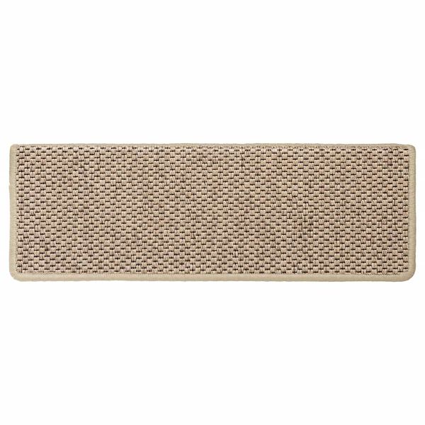 vidaXL Stigamottur Sjálflímandi Sisal-Look 15 stk 65x21x4 cm Sandur