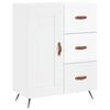 vidaXL Skenkur H&aacute;glans Hv&iacute;tur 69,5x34x90 cm Samsettur Vi&eth;ur