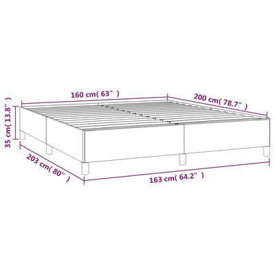 vidaXL Rúmgrind án Dýnu Hvít 160x200 cm Gervileður