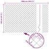 vidaXL Girðingarpóstur Grár 10 x 1,2 m (60 x 60 mm net) Stál og PVC