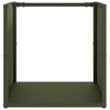 vidaXL Eldiviðargrind Olive Green 40x40x40 cm Kaldvalsað stál