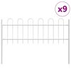 vidaXL Gar&eth;hefti 9 pcs Hv&iacute;tt 15,3 x 0,6 m Duftlita&eth;ur st&aacute;l