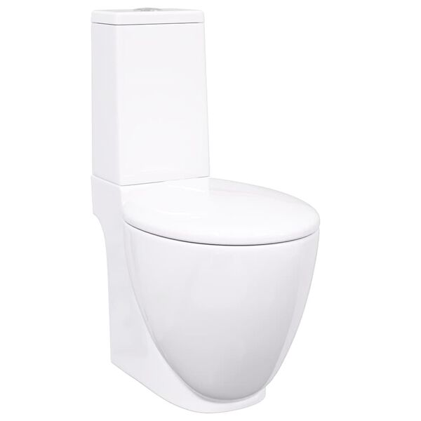 vidaXL Keramik Salerni Bakstreymi Hvítt