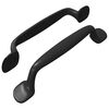 vidaXL H&uacute;sgagnahandfang 2 pcs Svartur 130 x 19,4 x 22,3 mm &Aacute;l
