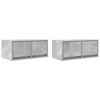 vidaXL Sj&oacute;nvarpssk&aacute;par 2 stk. Steypugr&aacute;ir 60x31x25,5cm Samsettur Vi&eth;ur