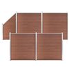 vidaXL WPC Gir&eth;ingarsett 4 Ferningur + 1 Hallandi 792x186 cm Br&uacute;nn