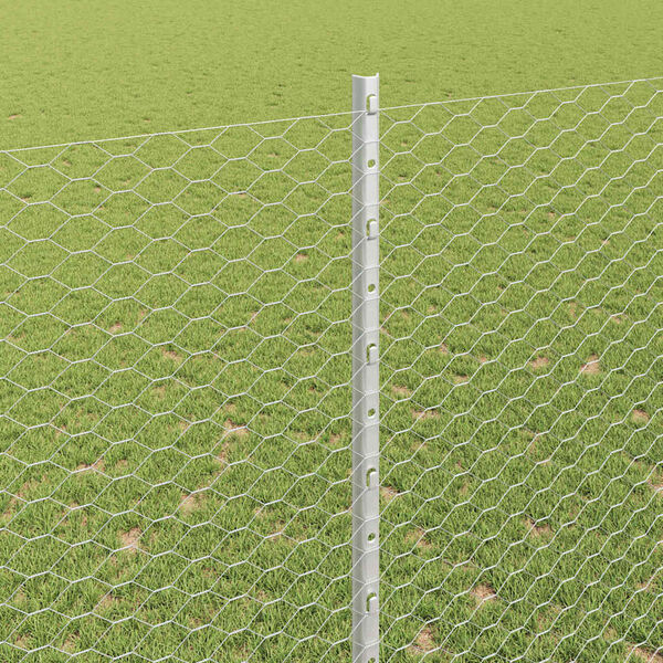 vidaXL Gir&eth;ing me&eth; p&oacute;st Silfur 1,5 x 100 m St&aacute;l