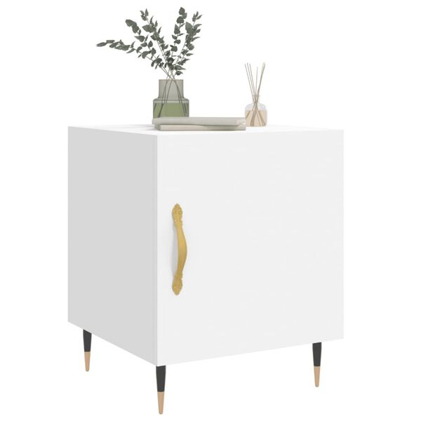 vidaXL N&aacute;ttbor&eth; 2 stk. Hv&iacute;t 40x40x50 cm Samsettur Vi&eth;ur