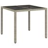 vidaXL Gar&eth;bor&eth; Gr&aacute;r 90 x 90 x 75 cm p&oacute;l&yacute;rattan