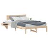 vidaXL Ramsv&iacute;k me&eth; h&ouml;fu&eth;gafl Br&uacute;nn 140 x 200 cm Solid furuhikk