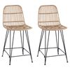 vidaXL Barst&oacute;ll 2 pcs N&aacute;tt&uacute;rulegur 44 x 54 x 96 cm Fingratta og St&aacute;l