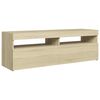 vidaXL Sj&oacute;nvarpssk&aacute;pur me&eth; LED Lj&oacute;sum Sonoma Eik 120x35x40 cm