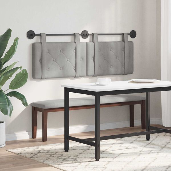 vidaXL Hengisk&aacute;li Vegghengt Lj&oacute;sgr&aacute;r 130 x 55 x 5 cm Flauel