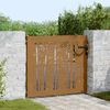 vidaXL Gar&eth;hli&eth; 85x100 cm &uacute;r corten st&aacute;li &uacute;r bambus