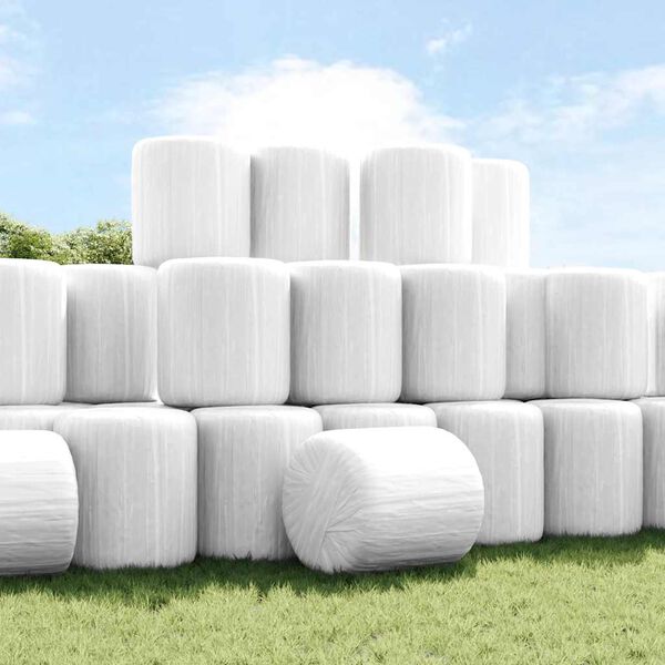 vidaXL landbúnaðarteygjufilma hvít 25 µm 50 cm x 1800 m