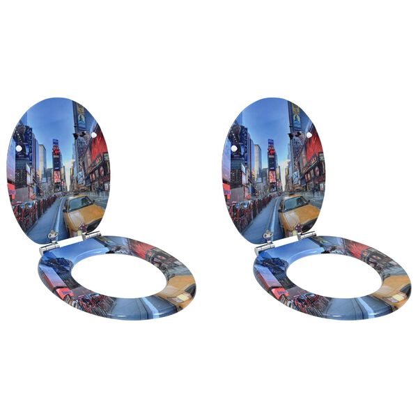 vidaXL WC sete 2 pcs Marglitur 44 x 38 cm MDF bor&eth;