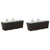 vidaXL Handri&eth; 2 pcs Svartur 50 x 17 x 17 cm M&aacute;lmur