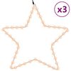 vidaXL J&oacute;lastj&ouml;rnumyndir me&eth; 48 LED 3 stk Warm White 56 cm