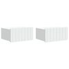 vidaXL Vegghengdur n&aelig;turbor&eth;sk&aacute;pur 2 pcs Hv&iacute;tur 49 x 34,5 x 24 cm