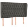 vidaXL H&ouml;f&eth;agafl me&eth; Eyrum 163x23x118/128 cm D&ouml;kkgr&aacute;tt Flauel
