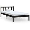 vidaXL R&uacute;mgrind Sv&ouml;rt Gegnheil Fura 90x190 cm Einbrei&eth;