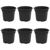 vidaXL R&uacute;n bl&oacute;mapotta 6 pcs Svartur &Oslash; 12,5 x 10 cm Plast