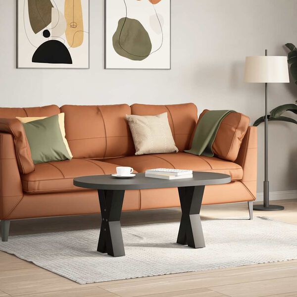 vidaXL s&oacute;fabor&eth;sf&aelig;tur X-laga 2 stk svart 38x(42-43) cm st&aacute;l