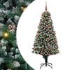 vidaXL Gervi j&oacute;latr&eacute; me&eth; 300 LED Gr&aelig;nn 180 cm PVC, st&aacute;l og plast