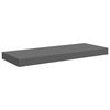vidaXL Vegghengdar Hillur 4 stk. H&aacute;glans Gr&aacute;ar 60x23,5x3,8 cm MDF