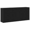 vidaXL Vi&eth;beinteyfla Svartur Eik 160 x 33 x 70 cm Samsettur vi&eth;ur