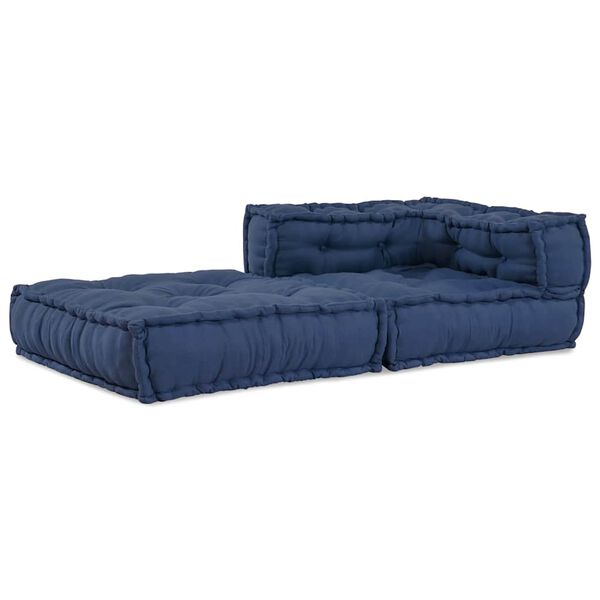 vidaXL Modular hornasófi Indigo 70 x 70 x 56 cm dúkur