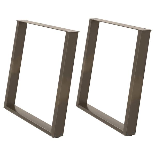 vidaXL bor&eth;stofubor&eth;sf&aelig;tur U-laga 2 stk. &uacute;r n&aacute;tt&uacute;rulegu st&aacute;li 100x(72-73) cm st&aacute;li