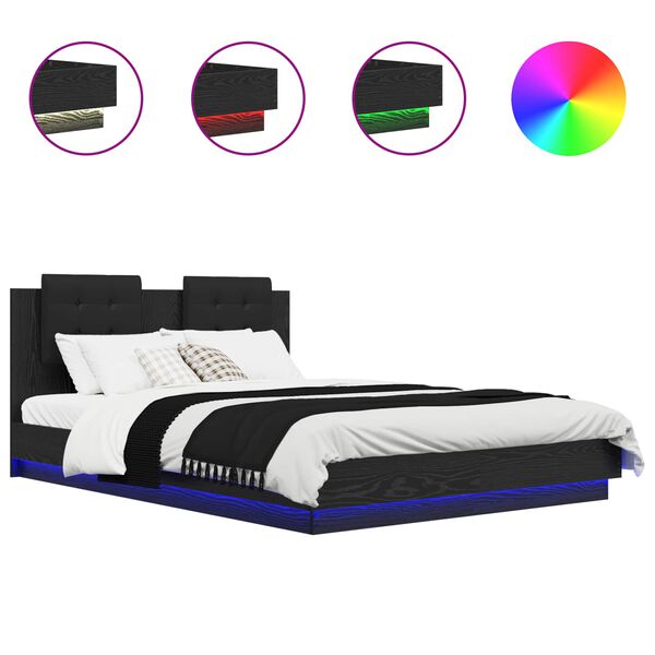 vidaXL R&uacute;mfell me&eth; h&ouml;f&eth;agafli Artisan Eik 140 x 200 cm Samsettur vi&eth;ur