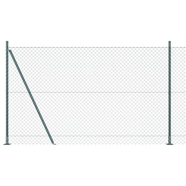 vidaXL Gir&eth;ingarp&oacute;stur Gr&aelig;nn 10 x 1,4 m (40 x 40 mm net) St&aacute;l og PVC