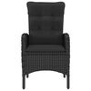 vidaXL 3 stykki garðborðstofusett Poly Rattan og Acacia Wood Black