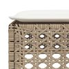 vidaXL garðstóll með púði Beige 63,5x56x32 cm Poly Rattan