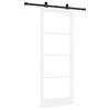 vidaXL Rennidyr ORKDAL Hv&iacute;tt 83 x 211 cm Gegnheil fura og gler
