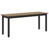 vidaXL Bekkur Listama&eth;ur Eik 110 x 35 x 45 cm Samsettur vi&eth;ur