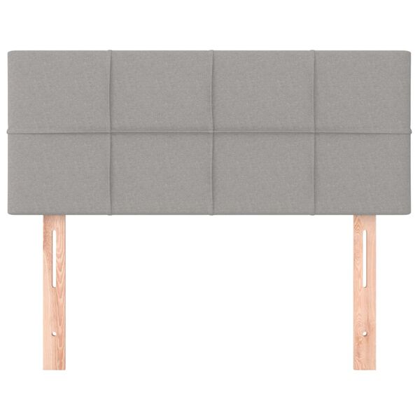 vidaXL Höfðagafl 100x5x78/88 cm Ljósgrátt Efni