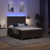 vidaXL LED Box Spring R&uacute;m me&eth; d&yacute;nu D&ouml;kk br&uacute;nt 140 x 190 cm d&uacute;kur