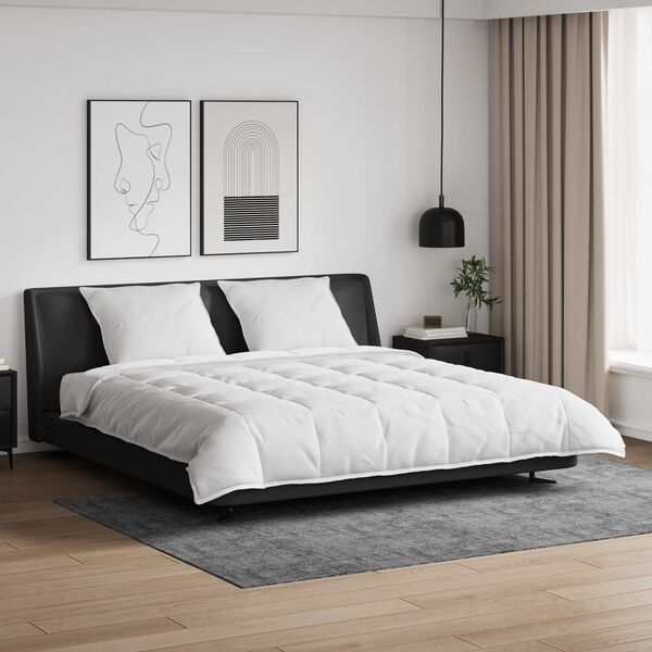 vidaXL R&uacute;mfatasett me&eth; kodda 3 pcs Hv&iacute;tt D&uacute;nfja&eth;rir