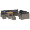 vidaXL Gar&eth;s&oacute;fa sett me&eth; p&uacute;&eth;i me&eth; geymslu 13 pcs Gr&aacute;r