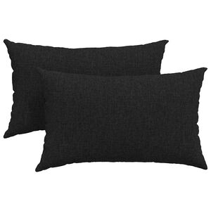 vidaXL S&oacute;fap&uacute;&eth;ar 2 pcs Svartur 50 x 30 cm d&uacute;kur