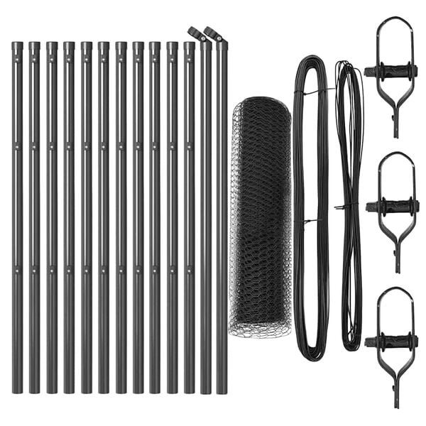 vidaXL Girðingarpóstur Grár 25 x 0,5 m (25 mm masi) Stál