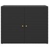 vidaXL garðgeymsluskápur svartur 100x55,5x80 cm pólýrattan