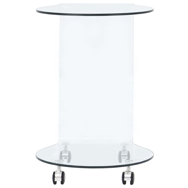 vidaXL Sófaborð 45x40x58 cm Hert Gler