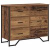 vidaXL R&uacute;ll&oacute;&eth;apall me&eth; sk&uacute;ffu 2 pcs Gamalt timbur 91 x 35,5 x 74,5 cm