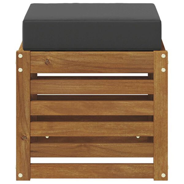 vidaXL St&oacute;llbe&eth;ur 2 Stykki N&aacute;tt&uacute;rulegt og Antrac&iacute;t Hrein akas&iacute;utr&eacute;