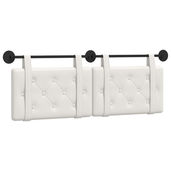 vidaXL Hengisk&aacute;li Vegghengt Hv&iacute;t 130 x 55 x 5 cm Gervile&eth;ur